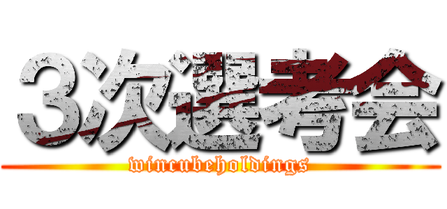 ３次選考会 (wincubeholdings)