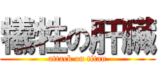 犧牲の肝臟 (attack on titan)