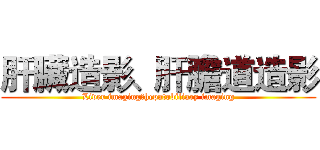 肝臟造影、肝膽道造影 (Liver imaging、hepatobiliary imaging)