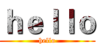 ｈｅｌｌｏ (hello)