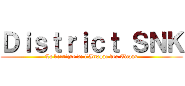Ｄｉｓｔｒｉｃｔ ＳＮＫ (La boutique de l'Attaque des Titans)