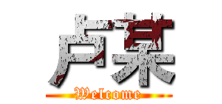 卢某 (Welcome)