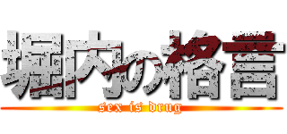 堀内の格言 (sex is drug)