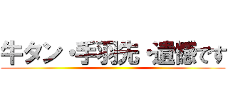 牛タン・手羽先・遺憾です ()