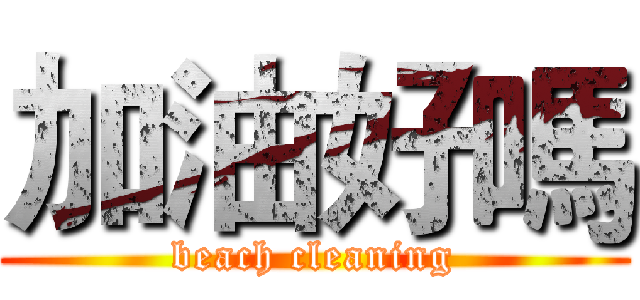 加油好嗎 (beach cleaning)