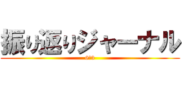 振り返りジャーナル (6－3)