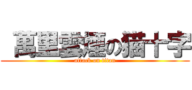  萬里雲煙の猫十字 (attack on titan)