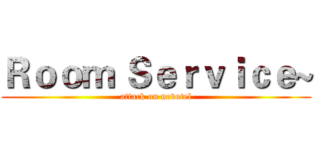 Ｒｏｏｍ Ｓｅｒｖｉｃｅ~ (attack on novotel)