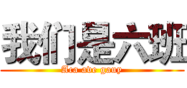 我们是六班 (Aca ave gauy)