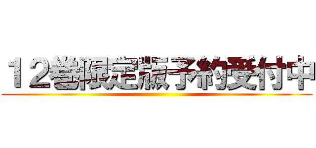 １２巻限定版予約受付中 ()
