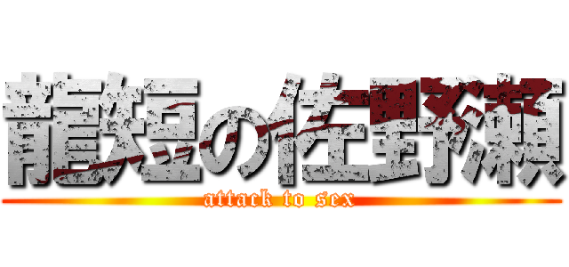 龍短の佐野瀬 (attack to sex)