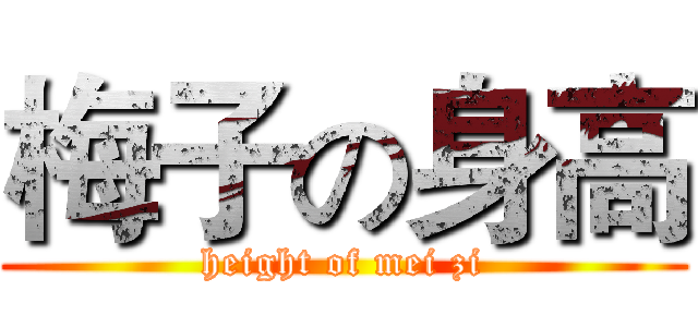 梅子の身高 (height of mei zi)