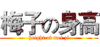 梅子の身高 (height of mei zi)