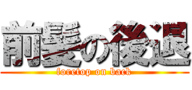 前髪の後退 (foretop on back)