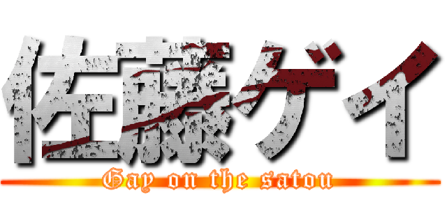 佐藤ゲイ (Gay on the satou)
