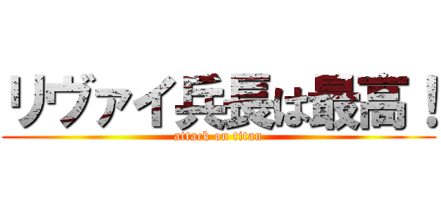 リヴァイ兵長は最高！ (attack on titan)