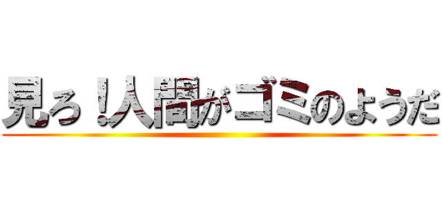 見ろ！人間がゴミのようだ ()