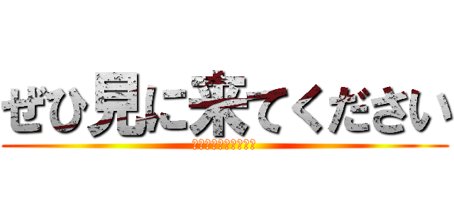 ぜひ見に来てください (時間あんまわかんない)