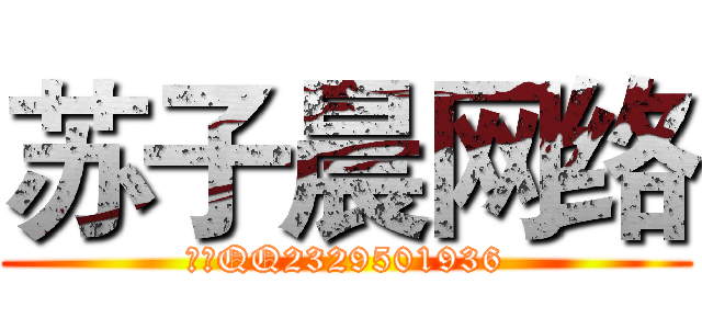 苏子晨网络 (子晨QQ2329501936)