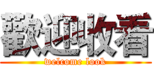 歡迎收看 (welcome look)