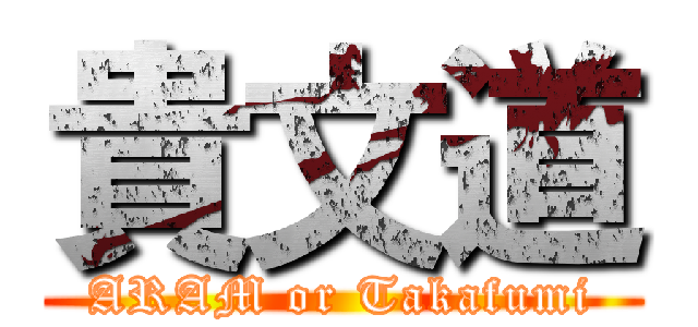 貴文道 (ARAM or Takafumi)