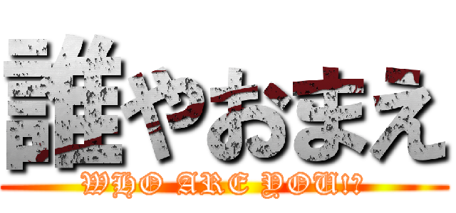 誰やおまえ (WHO ARE YOU!?)