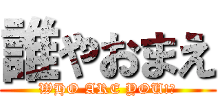 誰やおまえ (WHO ARE YOU!?)