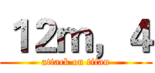 １２ｍ，４ (attack on titan)