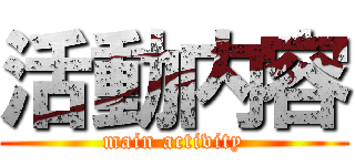 活動内容 (main activity)