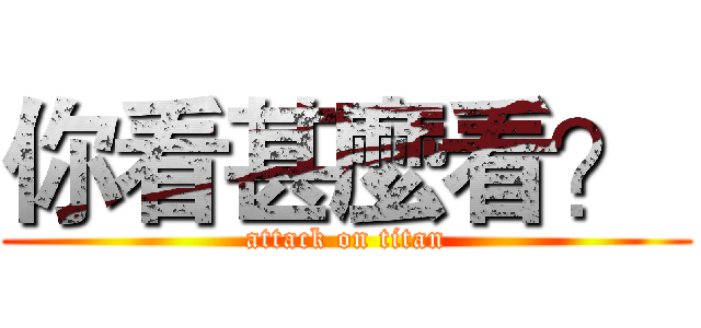 你看甚麼看？  (attack on titan)