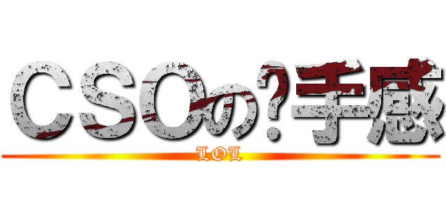 ＣＳＯの冇手感 (LOL)