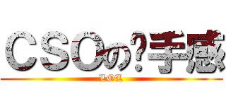 ＣＳＯの冇手感 (LOL)