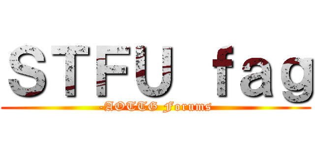 ＳＴＦＵ ｆａｇ (-AOTTG Forums)