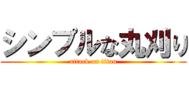 シンプルな丸刈り (attack on titan)