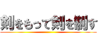 剣をもって剣を制す ()