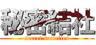 秘密結社 (secret societies)