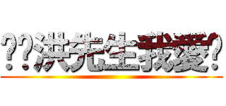 嘻嘻洪先生我愛你 ()