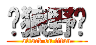 苍狼野兽 (attack on titan)