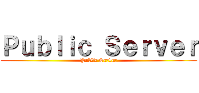 Ｐｕｂｌｉｃ Ｓｅｒｖｅｒ (Public Server)