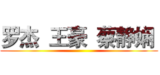 罗杰  王豪  蔡静娴  ()