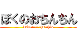 ぼくのおちんちん (boku no ochinchin)