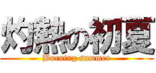 灼熱の初夏 (Burning summer)