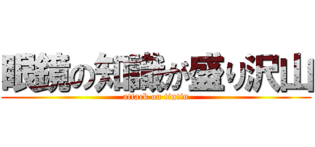 眼鏡の知識が盛り沢山 (attack on tintin)