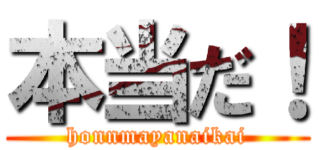 本当だ！ (honnmayanaikai)