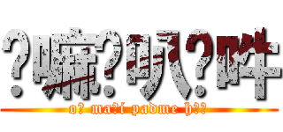 唵嘛呢叭咪吽 (oṃ maṇi padme hūṃ)