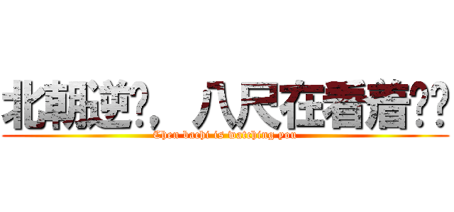 北朝逆贼，八尺在看着你们 (Chen bachi is watching you)