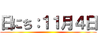 日にち：１１月４日 ()