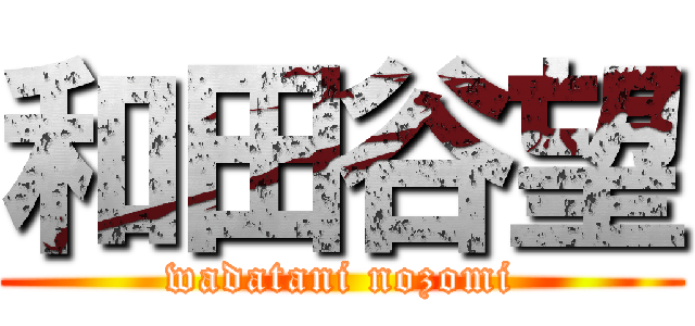 和田谷望 (wadatani nozomi)