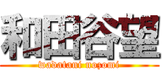 和田谷望 (wadatani nozomi)