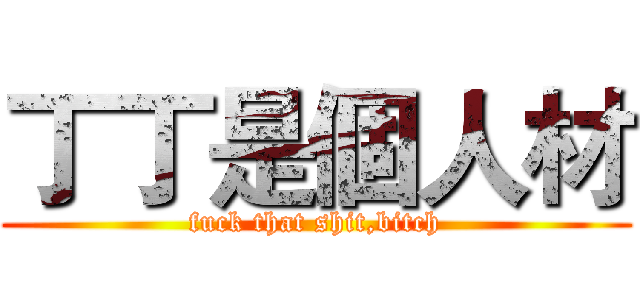 丁丁是個人材 (fuck that shit,bitch)